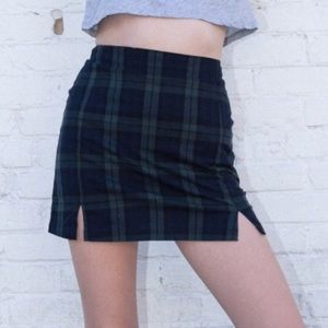 NWT🔥Brandy Melville Plaid Schoolgirl Skirt in Blue and Green